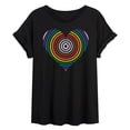 thumbnail image 1 of Instant Message - Pride Stripe Heart Relaxed Fit T-Shirt, 1 of 5