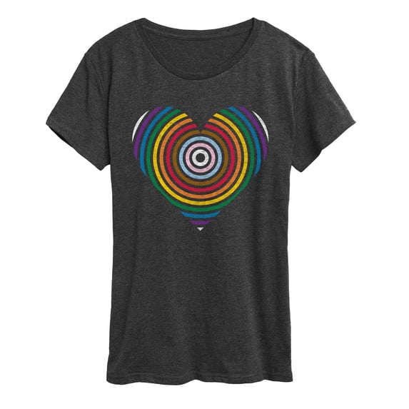 Instant Message - Pride Stripe Heart Short Sleeve Graphic T-Shirt