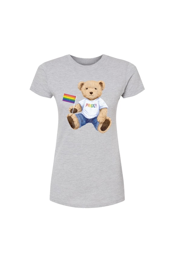 - Pride Teddy Bear Fitted Graphic T-Shirt
