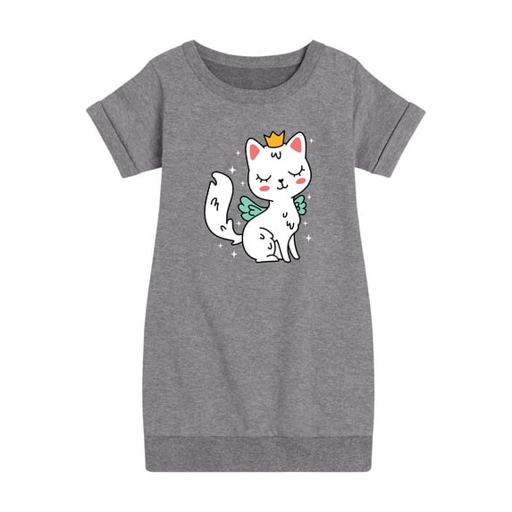 Instant Message - Princess Kitty - Toddler And Youth Girls Fleece Dress