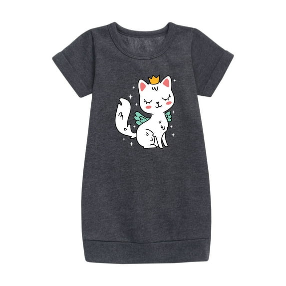 Instant Message - Princess Kitty - Toddler And Youth Girls Fleece Dress