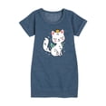 thumbnail image 1 of Instant Message - Princess Kitty - Toddler And Youth Girls Fleece Dress, 1 of 5