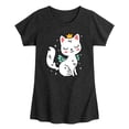 thumbnail image 1 of Instant Message - Princess Kitty - Toddler And Youth Girls Short Sleeve Graphic T-Shirt, 1 of 5