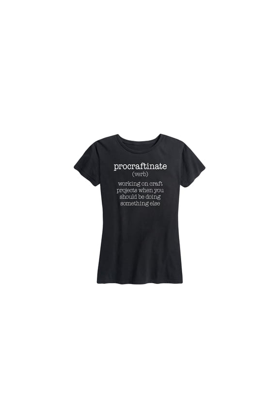 - Procraftinate Definition - Women's Short Sleeve Graphic T-Shirt