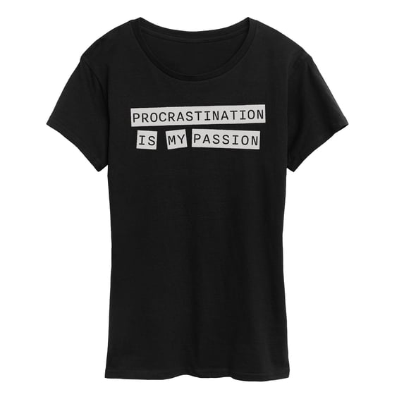Instant Message - Procrastination My Passion Short Sleeve Graphic T-Shirt