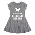 thumbnail image 1 of Instant Message - Professional Chicken Chaser - Toddler & Youth Girls Fit & Flare Dress, 1 of 1