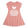 thumbnail image 1 of Instant Message - Professional Chicken Chaser - Toddler & Youth Girls Fit & Flare Dress, 1 of 1