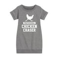 thumbnail image 1 of Instant Message - Professional Chicken Chaser - Toddler & Youth Girls Fleece Dress, 1 of 6