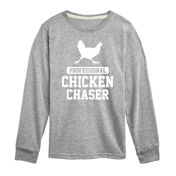 Instant Message - Professional Chicken Chaser - Toddler & Youth Long Sleeve Graphic T-Shirt