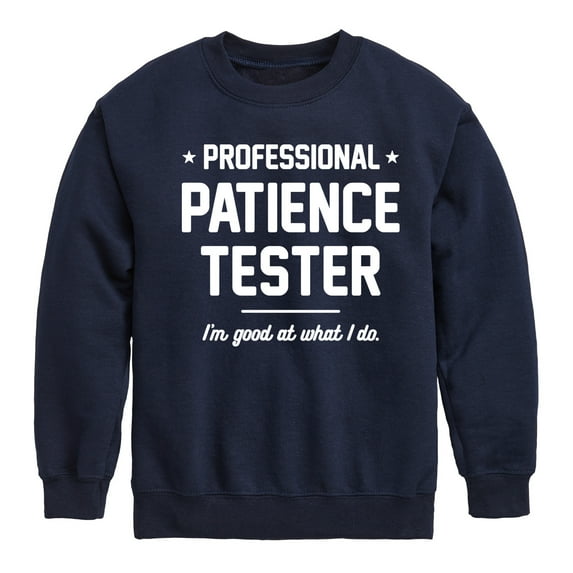 Instant Message - Professional Patience Tester - Toddler & Youth Crewneck Fleece Sweatshirt