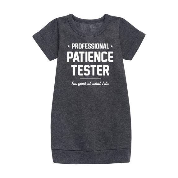 Instant Message - Professional Patience Tester - Toddler & Youth Girls Fleece Dress