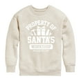 thumbnail image 1 of Instant Message - Property Of Santas Workshop Christmas - Toddler & Youth Crewneck Fleece Sweatshirt, 1 of 6