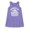 thumbnail image 1 of Instant Message - Property Of Santas Workshop Christmas - Toddler & Youth Girls A-line Dress, 1 of 5