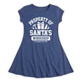 thumbnail image 1 of Instant Message - Property Of Santas Workshop Christmas - Toddler & Youth Girls Fit & Flare Dress, 1 of 5