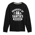 thumbnail image 1 of Instant Message - Property Of Santas Workshop Christmas - Toddler & Youth Long Sleeve Graphic T-Shirt, 1 of 6