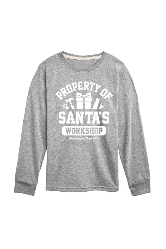 - Property Of Santas Workshop Christmas - Toddler & Youth Long Sleeve Graphic T-Shirt