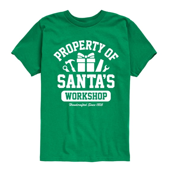 Instant Message - Property Of Santas Workshop Christmas - Toddler & Youth Short Sleeve Graphic T-Shirt