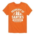 thumbnail image 1 of Instant Message - Property Of Santas Workshop Christmas - Toddler & Youth Short Sleeve Graphic T-Shirt, 1 of 6