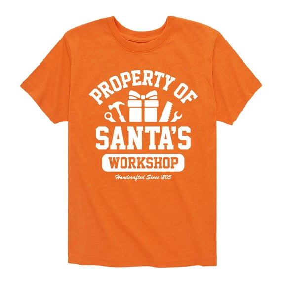 Instant Message - Property Of Santas Workshop Christmas - Toddler & Youth Short Sleeve Graphic T-Shirt