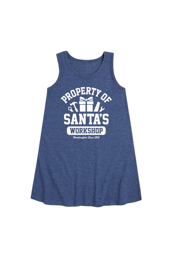 - Property Of Santas Workshop Christmas - Toddler & Youth Girls A-line Dress