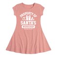 thumbnail image 1 of Instant Message - Property Of Santas Workshop - Toddler & Youth Girls Fit & Flare Dress, 1 of 1