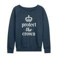 thumbnail image 1 of Instant Message - Protect The Crown - Women's Lightweight French Terry Long Sleeve Shirt, 1 of 5