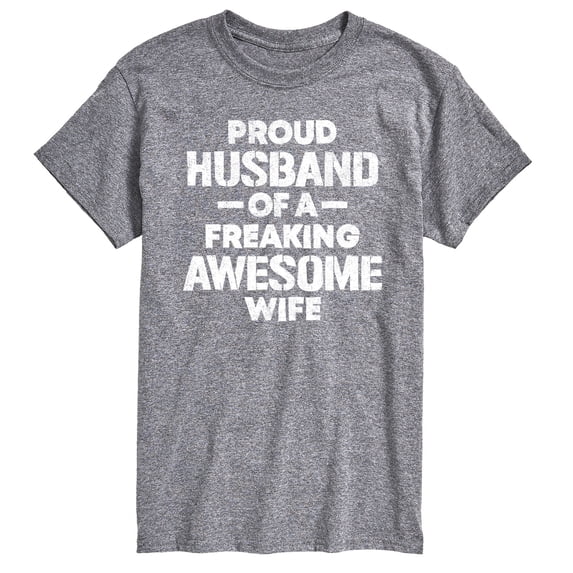 Instant Message - Proud Husband Short Sleeve Graphic T-Shirt