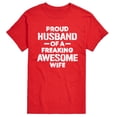 thumbnail image 1 of Instant Message - Proud Husband Short Sleeve Graphic T-Shirt, 1 of 5