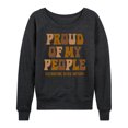 thumbnail image 1 of Instant Message - Proud Of My People - Women's Lightweight French Terry Long Sleeve Shirt, 1 of 6