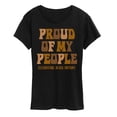 thumbnail image 1 of Instant Message - Proud of my People - Women's Short Sleeve Graphic T-Shirt, 1 of 6