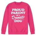 thumbnail image 1 of Instant Message - Proud Parent Dramatic Dog - Men's Crew Neck Fleece Pullover, 1 of 1