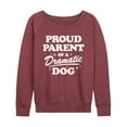 thumbnail image 1 of Instant Message - Proud Parent Dramatic Dog - Women's Lightweight French Terry Long Sleeve Shirt, 1 of 5