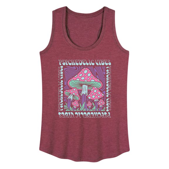 Instant Message - Psychedelic Vibes & Mushrooms - Women's Racerback Tank Top