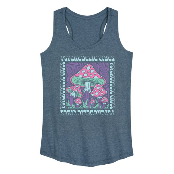 Instant Message - Psychedelic Vibes & Mushrooms - Women's Racerback Tank Top
