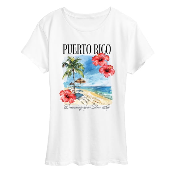 Instant Message - Puerto Rico Beach Short Sleeve Graphic T-Shirt