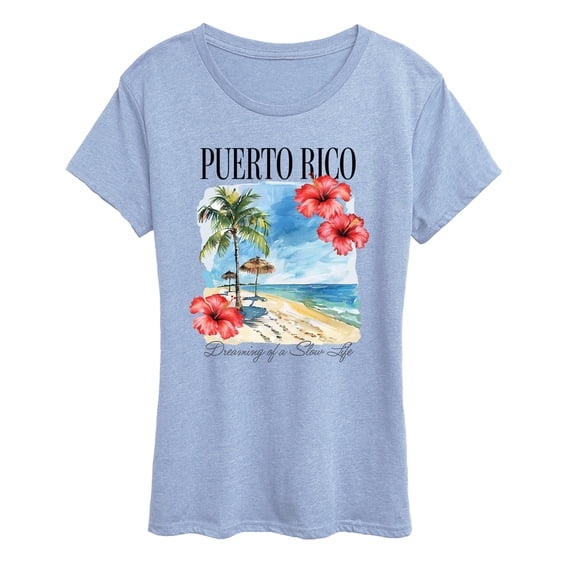 Instant Message - Puerto Rico Beach Short Sleeve Graphic T-Shirt