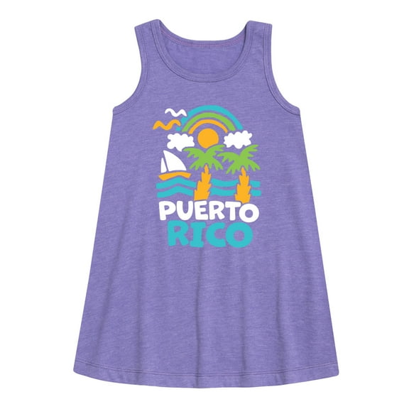 Instant Message - Puerto Rico - Toddler & Youth Girls A-line Dress
