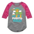 thumbnail image 1 of Instant Message - Puerto Rico - Toddler & Youth Girls Raglan Graphic T-Shirt, 1 of 6