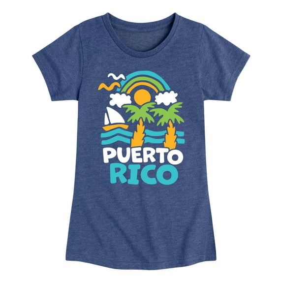 Instant Message - Puerto Rico - Toddler & Youth Girls Short Sleeve Graphic T-Shirt