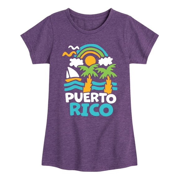 Instant Message - Puerto Rico - Toddler & Youth Girls Short Sleeve Graphic T-Shirt