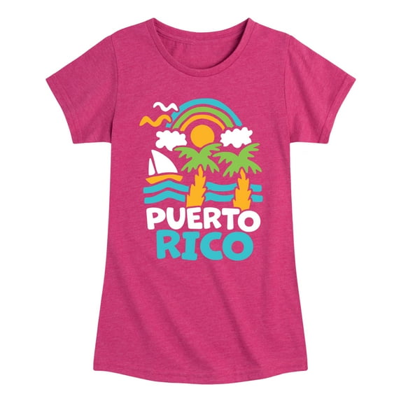 Instant Message - Puerto Rico - Toddler & Youth Girls Short Sleeve Graphic T-Shirt