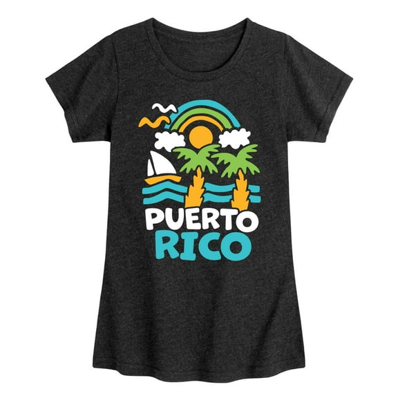 Instant Message - Puerto Rico - Toddler & Youth Girls Short Sleeve Graphic T-Shirt