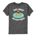 thumbnail image 1 of Instant Message - Pug Boat Adventures Short Sleeve Graphic T-Shirt, 1 of 5