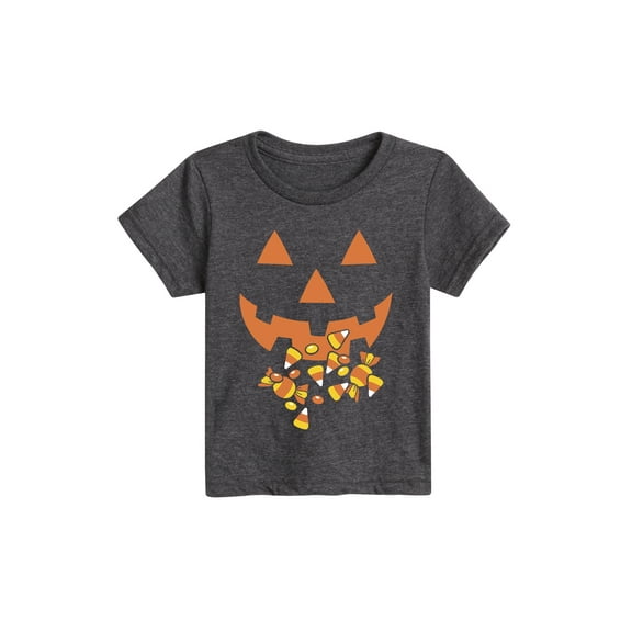 Instant Message - Pumkin Candy Face - Toddler Short Sleeve Tee