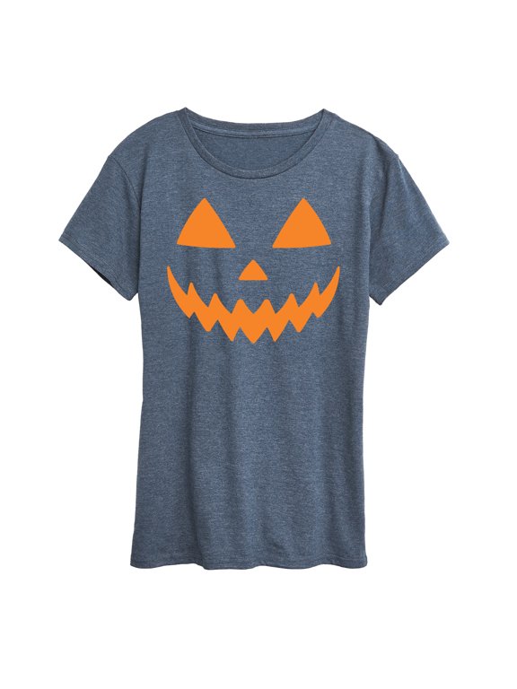 - Pumpkin Face 1 Women's Short Sleeve Graphic T-Shirt