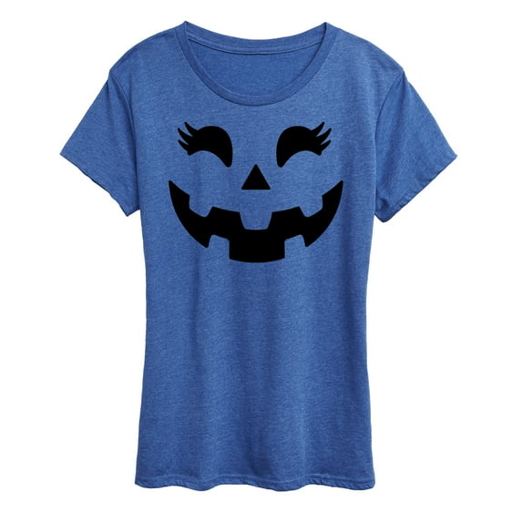Instant Message - Pumpkin Face 2 - Women's Short Sleeve Graphic T-Shirt