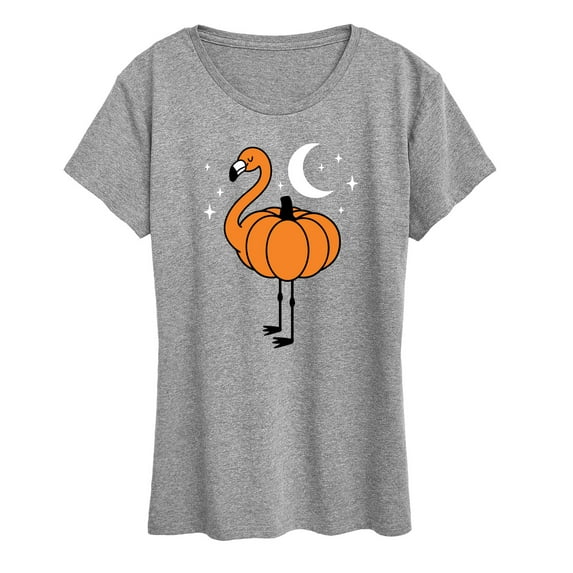 Instant Message - Pumpkin Flamingo - Women's Short Sleeve Graphic T-shirt