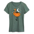 thumbnail image 1 of Instant Message - Pumpkin Flamingo - Women's Short Sleeve Graphic T-shirt, 1 of 5