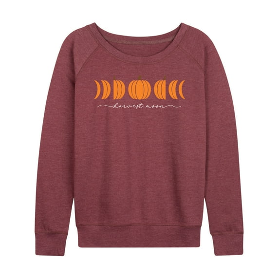 Instant Message - Pumpkin Harvest Moon - Women's Lightweight French Terry Long Sleeve Shirt