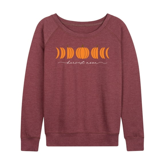 Instant Message - Pumpkin Harvest Moon - Women's Lightweight French Terry Long Sleeve Shirt